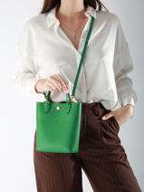 Longchamp Epure Cross bodytas Groen-vue-porte