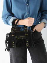 Cross Body Tas Velvet Leder Milano Beige velvet VE24093-vue-porte