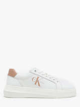 Sneakers Uit Leder Calvin klein jeans Wit women 8230K6