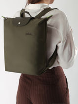 Longchamp Le pliage green Rugzak Groen-vue-porte