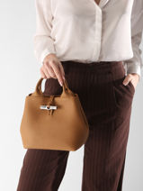 Longchamp Le roseau Handtas Bruin-vue-porte