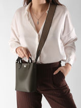 Longchamp Epure timeless Cross bodytas Groen-vue-porte