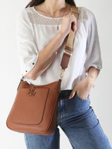 Cross Body Tas Cameryn Leder Lauren ralph lauren Beige cameryn 31970152-vue-porte