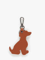 Sleutelhanger Hond Leder Milano caviar CA24124