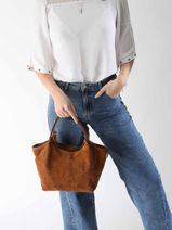 Schoudertas Velvet Caviar Leder Milano Bruin velvet caviar VC241111-vue-porte