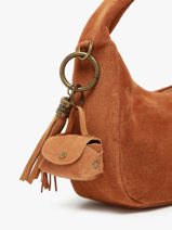 Sleutelhanger Leder Milano Bruin velvet VE24112-vue-porte