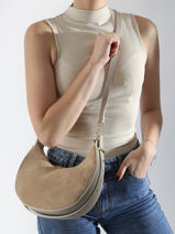 Schoudertas Velvet Caviar Leder Milano Beige velvet caviar VC24119-vue-porte
