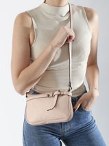Cross Body Tas Caviar Leder Milano Roze caviar G1421N-vue-porte