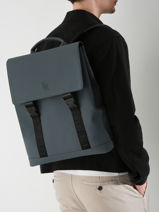 Business Impulsion Rugzak 1 Compartiment Met 15" Laptopvak Etrier Blauw souffle EIMP8221-vue-porte