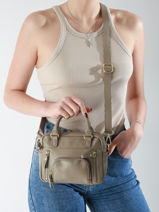 Cross Body Tas Vintage Leder Nat et nin Beige vintage MICRMACY-vue-porte
