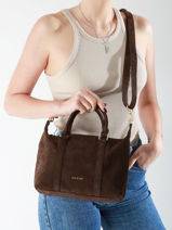 Handtas Vintage Leder Nat et nin Zwart vintage MTHYLANE-vue-porte