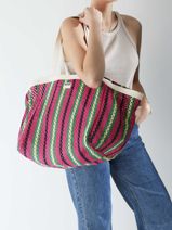 Handtas Crochet Wouf Veelkleurig crochet XLTO2511-vue-porte