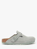Slippers Uit Leder Birkenstock Blauw women 1029214