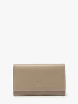Portefeuille Caviar Leder Crinkles Beige caviar 14001