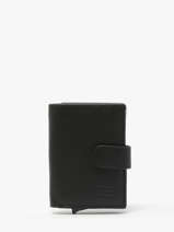 Portefeuille Leder Crinkles Zwart caviar 14600