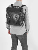 Rugzak Basilic pepper Zwart traveler - 00BTRA05-vue-porte