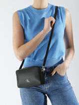 Cross Body Tas Minimal Mono Gerecycleerd Polyester Calvin klein jeans Zwart minimal mono 4K3162G-vue-porte