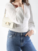 Cross Body Tas Angele Leder Lancel Beige angele A13147-vue-porte