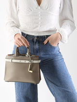 Handtas Faubourg Leder Lancel Blauw faubourg A13547-vue-porte