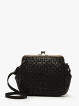 Cross Body Tas Heritage Leder Biba Zwart heritage KA21