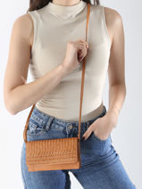 Cross Body Tas Heritage Leder Biba Bruin heritage ROU1L-vue-porte