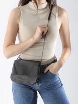 Cross Body Tas Leather Leder Biba Zwart leather ORA1L-vue-porte