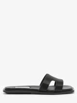 Slippers Uit Leder Steve madden Zwart women 11003523
