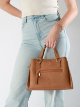 Handtassen Zip Lulu castagnette Bruin zip YOUX-vue-porte