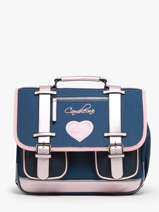 Boekentas 2 Compartimenten Cameleon Blauw vintage fantasy PBVGCA35