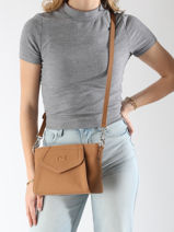 Cross Body Tas Candy Leder Nathan baume Bruin candy 7-vue-porte
