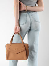 Handtas Cacao Leder Nathan baume Bruin candy 6-vue-porte