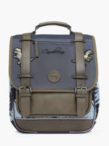 Rugzak 2 Compartimenten Cameleon Grijs vintage urban PBVBSD39