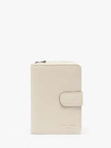 Portemonnee Leder Hexagona Beige confort 461063R