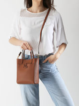 Cross Body Tas Cameryn Leder Lauren ralph lauren Bruin cameryn 31966760-vue-porte