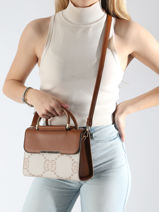 Handtas /cross Body Signed Miniprix Bruin signed 2-vue-porte