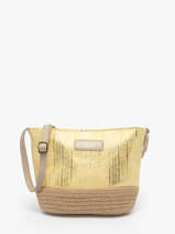 Cross Body Tas Iris Raffia Le voyage en panier Geel guimauve PM289