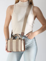 Handtas /cross Body La Baule David jones Beige la baule CM7459-vue-porte