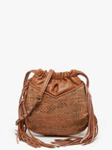 Cross Body Tas Vintage Leder Mila louise Bruin vintage 3812WC
