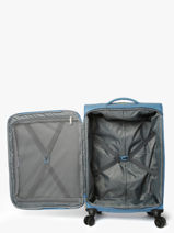 Uitbreidbare Soepele Reiskoffer Summerride American tourister Blauw summerride 153863-vue-porte