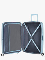 Harde Reiskoffer M Soundbox American tourister Blauw soundbox 32G003-vue-porte