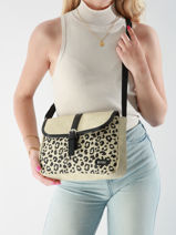 Cross Body Tas Kailani Papier Les tropeziennes Geel kailani TZ02-vue-porte