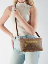 Cross Body Tas Panama Papier Les tropeziennes Blauw panama TZ02-vue-porte