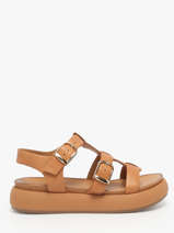 Sandalen Uit Leder Inuovo Oranje accessoires A96046