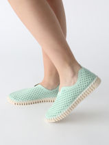 Mocassins Ilse jacobsen Groen women TULI3275-vue-porte