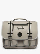 Boekentas 2 Compartimenten Cameleon Grijs vintage north CA38