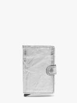 Kaarthouder Mini Wallet Crunch Leder Secrid Zilver crunch MCR