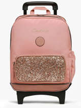 Rugzak Op Wieltjes 2 Compartimenten Cameleon Roze vintage fantasy SR40