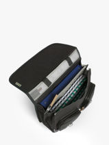 Boekentas Op Wieltjes 2 Compartimenten Cameleon Grijs vintage urban CR38-vue-porte