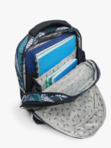 Rugzak 2 Compartimenten Cameleon Blauw actual SD39-vue-porte