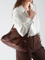 Handtassen Second Life Leder Chloe Bruin second life 1318008-vue-porte